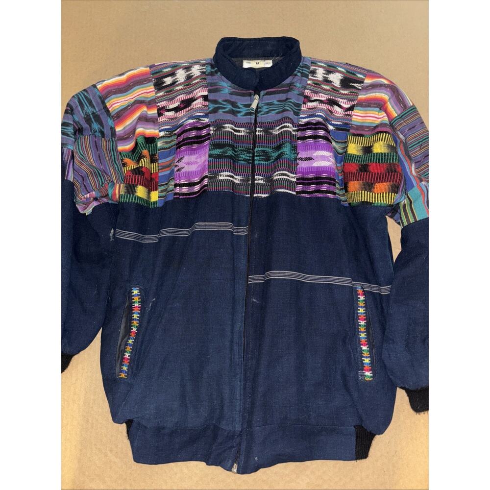 Vintage Guatemalan Handmade Jacket Full Zip Medium
